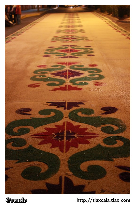 Alfombras para la virgen de la misericordia en Apizaco - 11 de mayo del 2012 - Foto