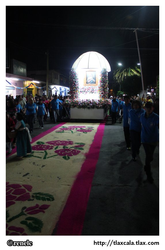 Alfombras para la virgen de la misericordia en Apizaco - 11 de mayo del 2012 - Foto