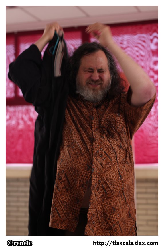 Richard Stallman en la Universidad Politecnica de Tlaxcala (UPT - Zacatelco) - Foto