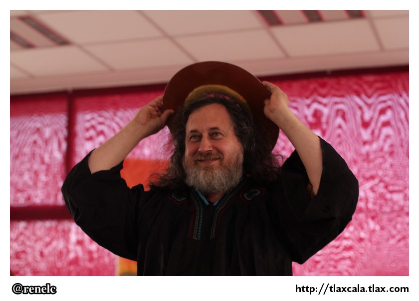 Richard Stallman en la Universidad Politecnica de Tlaxcala (UPT - Zacatelco) - Foto