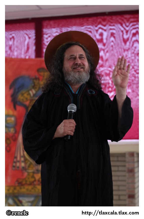 Richard Stallman en la Universidad Politecnica de Tlaxcala (UPT - Zacatelco) - Foto