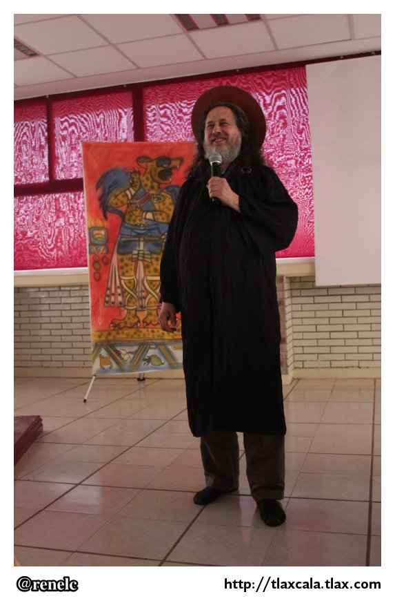 Richard Stallman en la Universidad Politecnica de Tlaxcala (UPT - Zacatelco) - Foto