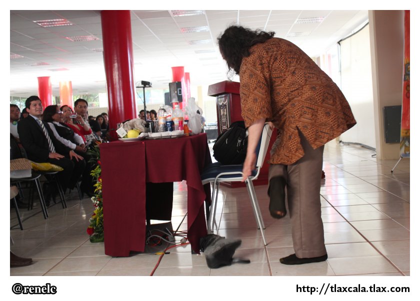 Richard Stallman en la Universidad Politecnica de Tlaxcala (UPT - Zacatelco) - Foto