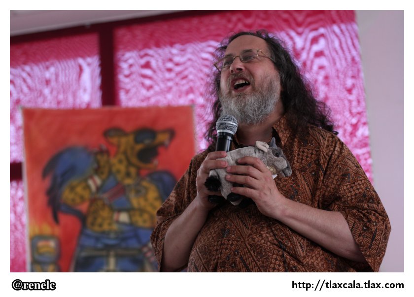 Richard Stallman en la Universidad Politecnica de Tlaxcala (UPT - Zacatelco) - Foto