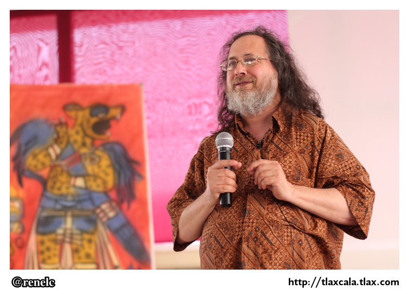 Richard Stallman en la Universidad Politecnica de Tlaxcala (UPT - Zacatelco) - Foto