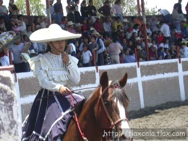La belleza de la mujer a caballo