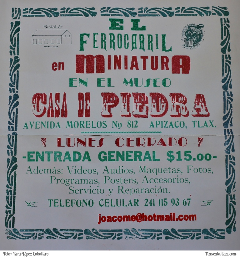 El ferrocarril en miniatura en el museo casa de piedra de Apizaco - Foto