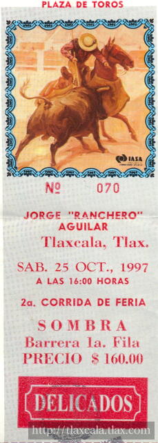 25/10/1997 - 2a Corrida de Feria - Plaza Jorge el ranchero Aguilar
