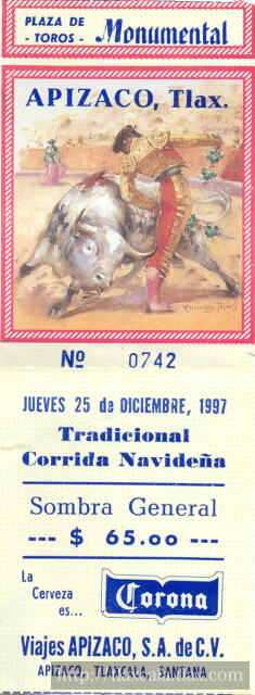 Boletos de Corridas de Toros - Foto