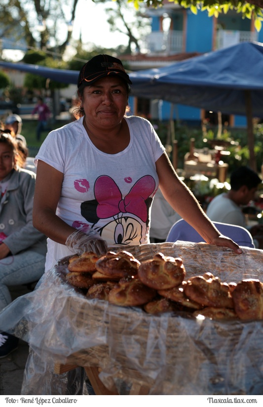 Tradicional primera ofrenda en San Luis Teolocholco - Foto