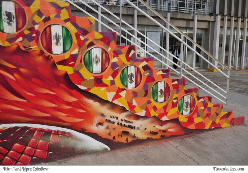 &quot;Tlaxcala, ayer, hoy y siempre&quot; proyecto mural en la USET del artista Hesiucka - Foto