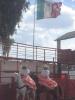 El labaro patrio quien desde todos los angulos vio la feria de escaramuzas