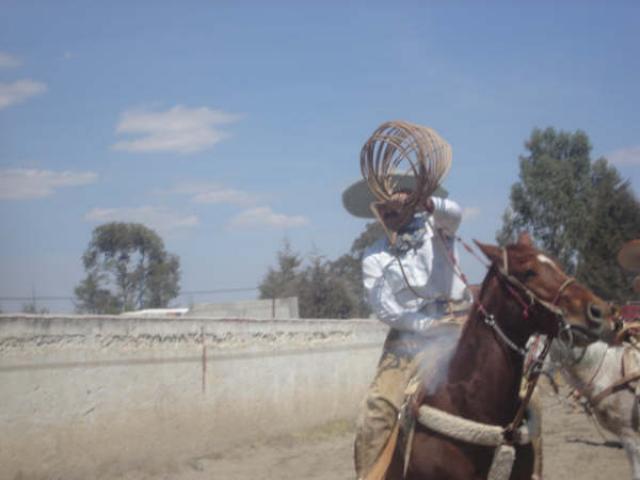 Jose de la Luz, disfrutando su pial