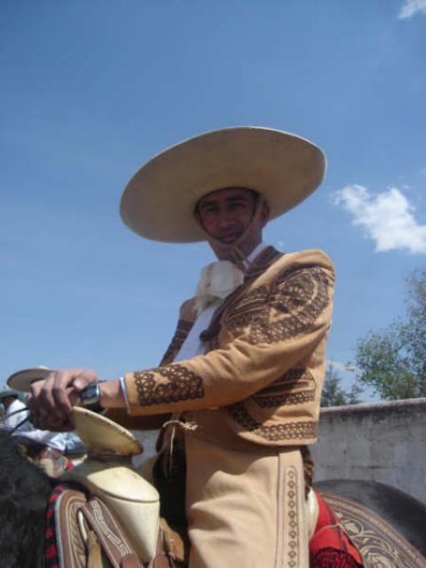 Mario Lopez en la charreada del primero de marzo en Apizaco