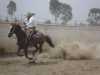 Beto Gutierrez de Rancheros de Apizaco derribando su novillo