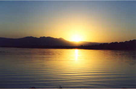 Atardecer en la Laguna de Atlangatepec